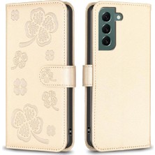 SZY Market Samsung Galaxy S22 Cüzdan Kart Yuvaları Tutucu Kickstand Pu Için Flip Case (Yurt Dışından)