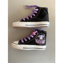 Star You Store Mymelody Baskılı Siyah Uzun Keten Sneaker Günlük Spor Ayakkabı Ortopedik Taban