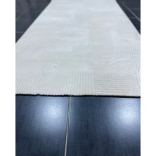 Merinos Rölyef Kaymaz Taban Aden Açık Bej Kesme Halı