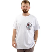 Superxl T-Shirt Bıs Yaka Chance 24084 Beyaz