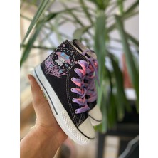 Star You Store Mymelody Baskılı Siyah Uzun Keten Sneaker Günlük Spor Ayakkabı Ortopedik Taban