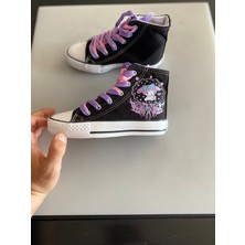 Star You Store Mymelody Baskılı Siyah Uzun Keten Sneaker Günlük Spor Ayakkabı Ortopedik Taban