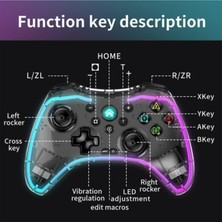 Ozmik Gamepad Programlanabilir Arkadan Aydınlatmalı Rgb 6 Eksenli Titreşim Patlama Fonksiyonu Pc Ios