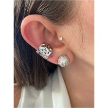 Pinery Jewels Kalın Halka Kadın Earcuff Kıkırdak Küpe