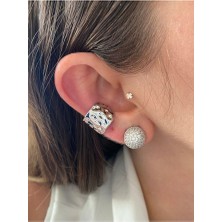 Pinery Jewels Kalın Halka Kadın Earcuff Kıkırdak Küpe