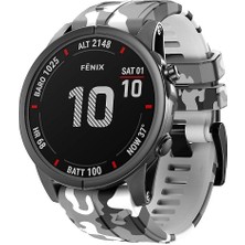 Markacase Garmin Fenix 5x-5xplus Sapphire (26MM) Kamuflaj Silikon Saat Kordonu