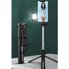 The Wlue Ultra Thin 3in1 Bluetooth Kumandalı Ayaklı LED Selfie Çubuğu 100 cm Kompakt Tasarım