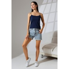 Endies Lastik Ip Askılı Atlet 21563 Lacivert