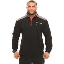 Big Sam Erkek Kışlık Causal Siyah Sweatshirt Big Sam 4664