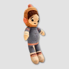 Uretti El Yapımı Amigurumi  Bebek  Sabit Şapkalı 22CM - Mavi