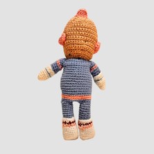 Uretti El Yapımı Amigurumi  Bebek  Sabit Şapkalı 22CM - Mavi