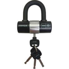 Zennur 780MV 10X10 cm Boy 12 mm Çapında Motosiklet Disk Kilidi Kelepçeli Çelik U-Bar