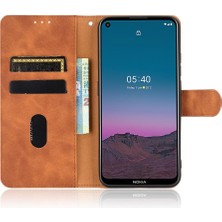 Gx Shop Kart Tutucu Kickstand ile Nokia 5.4 Deri Folio Flip Case Için Kılıf (Yurt Dışından)