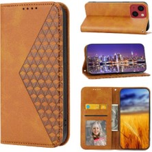 Gx Shop IPhone 14 Için Flip Case Pro Eşkenar Dörtgen Şekli Standı Günlük Kullanım Cüzdan El Kayışı (Yurt Dışından)