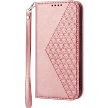 Gx Shop IPhone 13 Için Flip Case Cüzdan Günlük Kullanım Standı Eşkenar Dörtgen Şekli El Kayışı (Yurt Dışından)