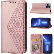 Gx Shop IPhone 14 Için Flip Case Pro Max Eşkenar Dörtgen Şekli Günlük Kullanım El Kayışı Standı (Yurt Dışından)