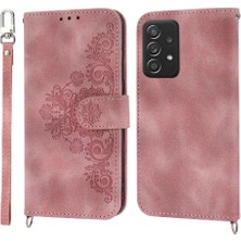 Gx Shop Samsung Galaxy A52 Kabartmalı Bileklik Darbeye Dayanıklı Çoklu Için Flip Case (Yurt Dışından)