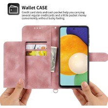 Gx Shop Samsung Galaxy A52 Kabartmalı Bileklik Darbeye Dayanıklı Çoklu Için Flip Case (Yurt Dışından)