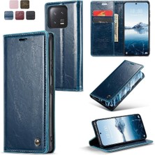 Gx Shop Xiaomi 13 Pro Retro Cüzdan Kapak Için Flip Case Manyetik Cüzdan Kart Pu (Yurt Dışından)