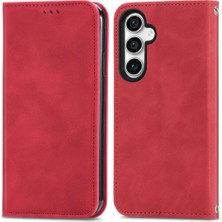 Gx Shop Samsung Galaxy S23 Fe Için Flip Case Deri Kılıf Cüzdan Kapak Kapak Basit (Yurt Dışından)