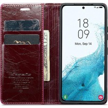 Gx Shop Samsung Galaxy S22 Artı Çılgın At Pu Deri Retro Cüzdan Için Flip Case (Yurt Dışından)