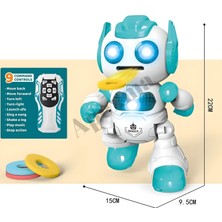 Apexma Uzaktan Kumandalı Sesli Disk Atan Robot - Eğlenceli Müzikli Disk Atan Robot