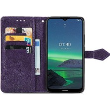 Gx Shop Nokia 1.4 Için Kılıf Darbeye Kapak Kapak Basit Iş Deri Çanta (Yurt Dışından)