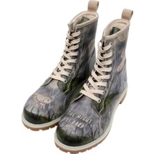 Kadın Vegan Deri Gri Uzun Bot - The Night is Dark Tasarım