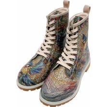 Kadın Vegan Deri Çok Renkli Uzun Bot - Mosaical Tasarım