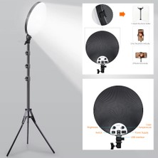 The Wlue 10 Inch Stüdyo Fotoğraf ve Video 120 LED Ring Light Panel Kuaför Makyaj Işığı 2.1m Tripod