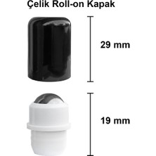 Afracam 30 Ml Çelik Roll On Şişesi 30 Cc Sızdırmaz Siyah Kapaklı Amber Cam Şişe 1 Adet