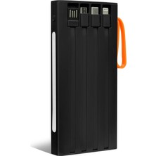 Hiqonic 10.000 Mah Pd 22.5W Dahili Kablolu Hızlı Şarj Destekli Dijital Göstergeli Powerbank