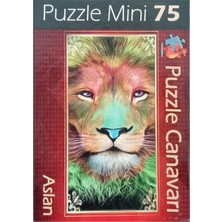 Aslan Temalı 75 Parça Mini Puzzle  Minyatür Puzzle Serisi