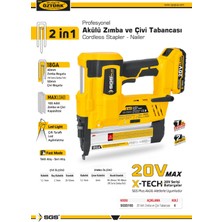 Sgs SGS5165 - 20 Volt 4 Amper Akülü Şarjlı Zımba ve Çivi Çakma Tabanca Makinası