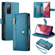 SZY Mall Samsung Galaxy S20 Fe Bilek Kayışı Çok Fonksiyonlu Kart Yuvaları Için Flip Case (Yurt Dışından)