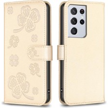 SZY Mall Samsung Galaxy S21 Ultra 5g Için Flip Case Kart Yuvaları Tutucu Kickstand Pu (Yurt Dışından)