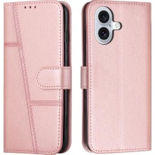 SZY Mall IPhone 16 Için Flip Case Yan Toka Tam Koruma Kartı Ekleme Pu (Yurt Dışından)