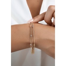 Altın Kesesi 14 Ayar Altın Dorika Toplu Üçlü Popcorn Bileklik