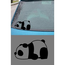 Mıgnatıs Yorgun Panda Resmi Oto Araba Cam Sticker Çıkartma Bilgisayarlar,kamyonlar, Motosikletler Için