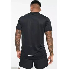 Nike Dri-Fit Miller Standart Kesim Siyah Erkek Spor Tişört