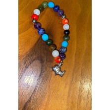 Rahan Çin Takvimi Burçları 7 Çakra Doğal Taş Bileklik Hand Made El Işi Feng Shui Ejderha Yılı Koruyucu Hayvan Dog Köpek Objeli