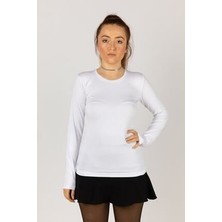 DHN Kadın Bisiklet Yaka Uzun Kollu Likralı Penye Body