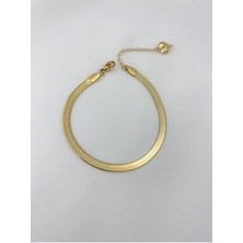Moda Mersii Ezme Italyan Zincir Çelik Bileklik Gold