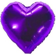 Kalp Folyo Balon Mor 45 cm