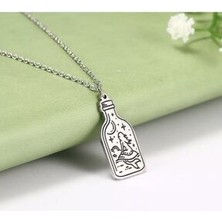 Nida Jewelry 925 Ayar Gümüş Şişe Deniz Kızı Kolye