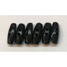 öztürk Yassı Plastik Çoban Düğme 25MM 6'lı Paket. Siyah.