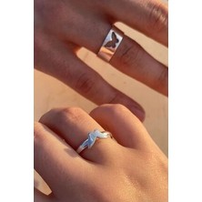 Agai Silver 925 Ayar Gümüş Kelebek Çift Yüzük