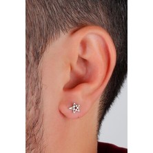 Agai Silver Kuzey Yıldızı Model Gümüş Erkek Küpe