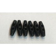 öztürk Plastik Çoban Düğme 25MM 6'lı Paket. Siyah