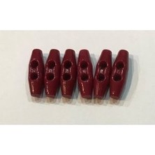 öztürk Plastik Çoban Düğme 25MM 6'lı Paket. Bordo.